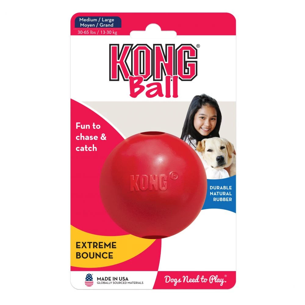 Kong Ball with Treat Hole, Medium / Large, KB1 3 Kong Ball with Treat Hole, Medium / Large, KB1 - Image 3