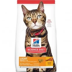 Hill's Science Diet Adult Light Chicken Recipe Dry Cat Food, 2047, 7 LB Bag