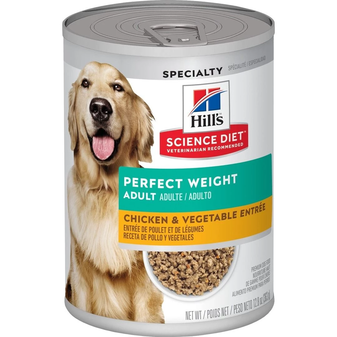 Hill's Science Diet Adult Perfect Weight Chicken & Vegetable Entre Canned Dog Food, 2975, 12.8 OZ Can 1 Hill's Science Diet Adult Perfect Weight Chicken & Vegetable Entre Canned Dog Food, 2975, 12.8 OZ Can