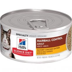 Hill's Science Diet Adult Hairball Control Savory Chicken Entre Canned Cat Food, 4526, 5.5 OZ Can