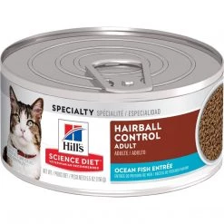 Hill's Science Diet Adult Hairball Control Ocean Fish Entre Canned Cat Food, 4531, 5.5 OZ Can