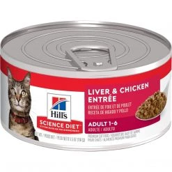 Hill's Science Diet Adult 1-6 Liver & Chicken Entre Canned Cat Food, 6610, 5.5 OZ Can