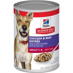 Hill's Science Diet Adult 1-6 Canned Dog Food, Chicken & Beef Entre, 7040, 13 OZ Can