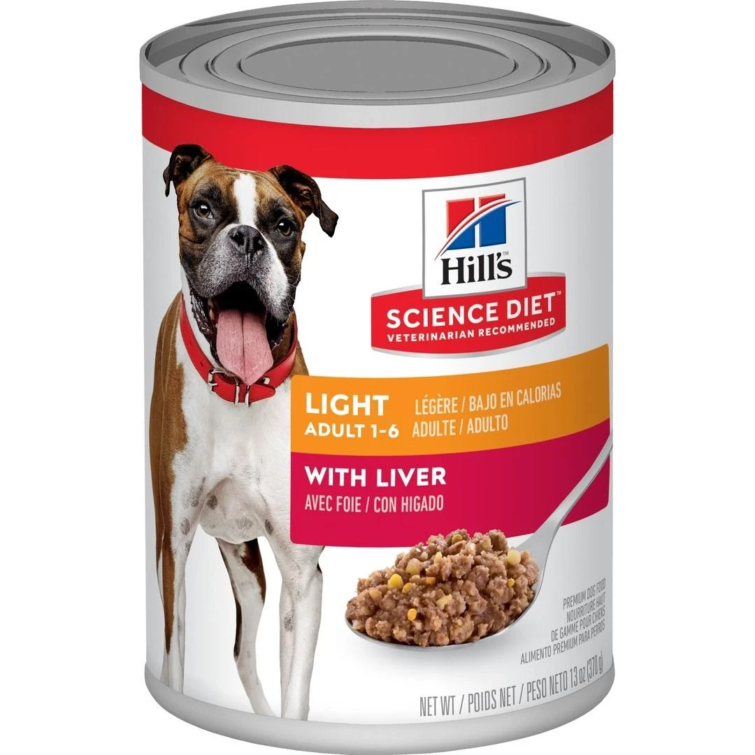 Hill's Science Diet Adult 1-6 Light Canned Dog Food, Liver, 7048, 13 OZ Can 1 Hill's Science Diet Adult 1-6 Light Canned Dog Food, Liver, 7048, 13 OZ Can