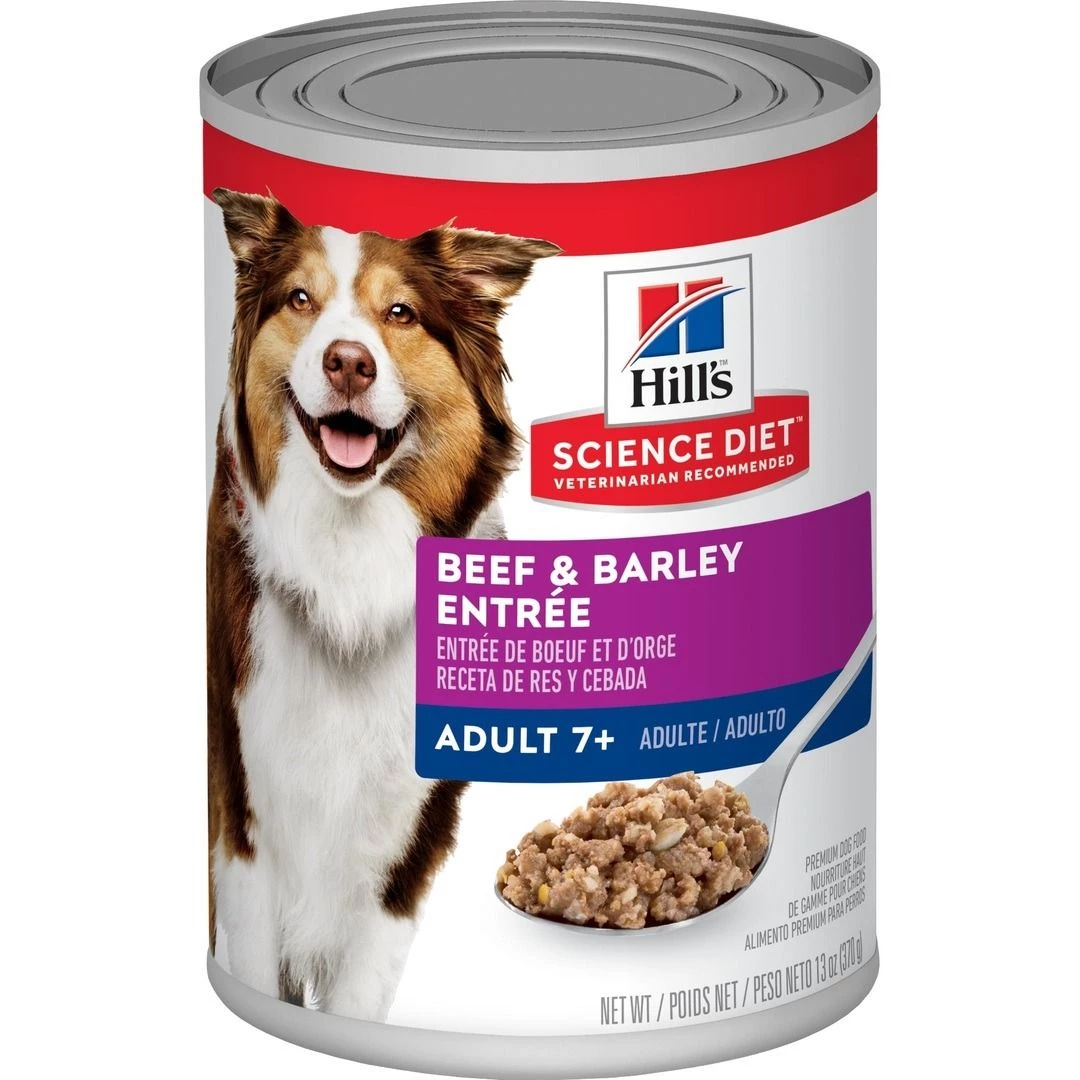 Hill's Science Diet Adult 7+ Beef & Barley Entre Canned Dog Food, 7056, 13 OZ Can 1 Hill's Science Diet Adult 7+ Beef & Barley Entre Canned Dog Food, 7056, 13 OZ Can