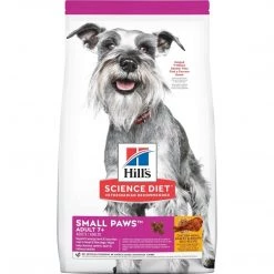 Hill's Science Diet Adult 7+ Small Paws Chicken Meal Rice & Barley Dry Dog Food, 9098, 4.5 LB Bag
