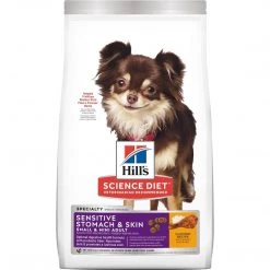 Hill's Science Diet Adult Small & Mini Breed Sensitive Stomach & Skin Chicken & Barley Dry Dog Food, 10440, 15 LB Bag