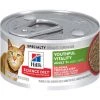 Hill's Science Diet Adult 7+ Youthful Vitality Salmon & Vegetable Stew Canned Cat Food, 10769, 2.9 OZ Can