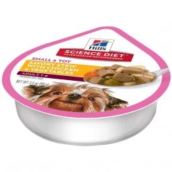 Hill's Science Diet Adult 1-6 Small & Toy Breed Savory Stew Chicken & Vegetables Dog Food Tray, 11123, 3.5 OZ Tray