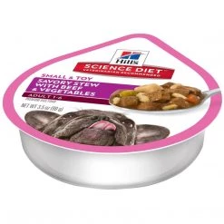 Hill's Science Diet Adult 1-6 Small & Toy Breed Savory Stew With Beef & Vegetables Dog Food Tray, 11124, 3.5 OZ Tray
