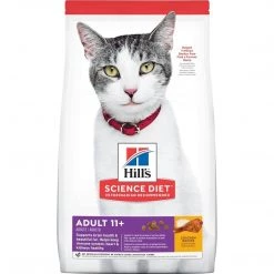 Hill's Science Diet Adult 11+ Age Defying Chicken Recipe Dry Cat Food, 1463, 7 LB Bag