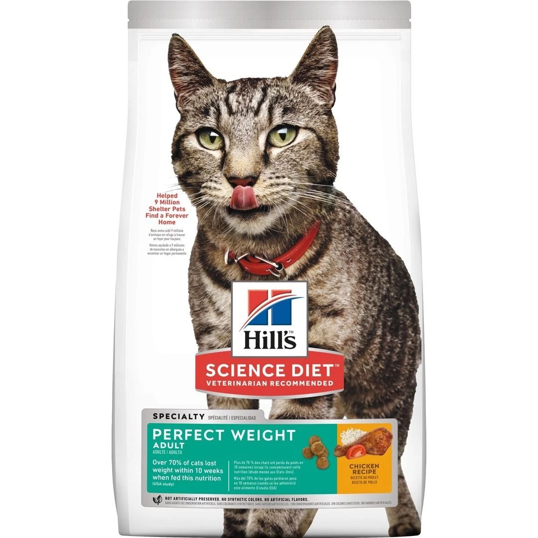 Hill's Science Diet Adult Perfect Weight Chicken Recipe Dry Cat Food, 2968, 3 LB Bag 1 Hill's Science Diet Adult Perfect Weight Chicken Recipe Dry Cat Food, 2968, 3 LB Bag