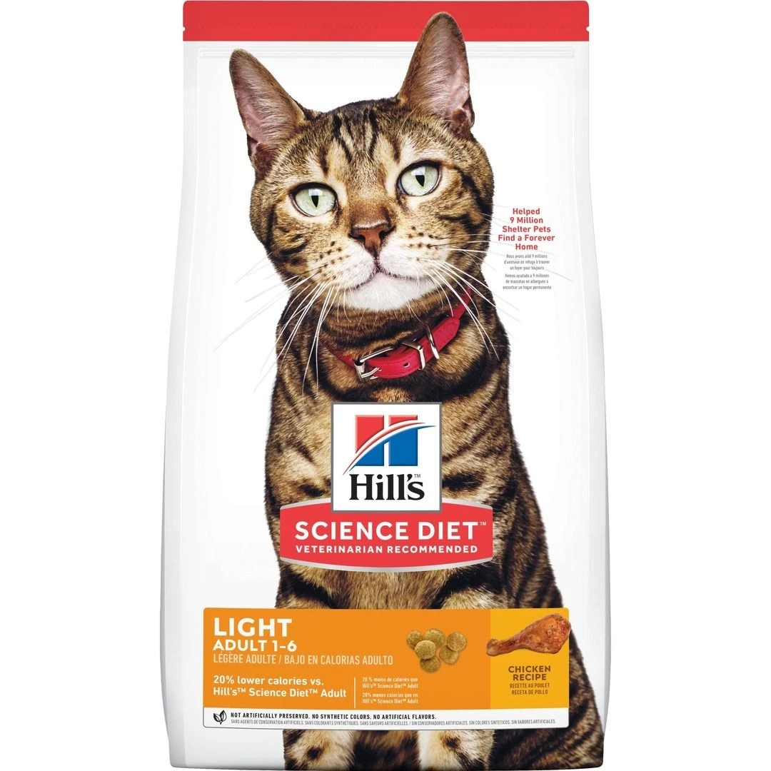Hill's Science Diet Adult Light Chicken Recipe Dry Cat Food, 6711, 4 LB Bag 2 Hill's Science Diet Adult Light Chicken Recipe Dry Cat Food, 6711, 4 LB Bag - Image 2
