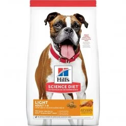 Hill's Science Diet Adult 1-6 Light With Chicken Meal & Barley Dry Dog Food, 8866, 15 LB Bag