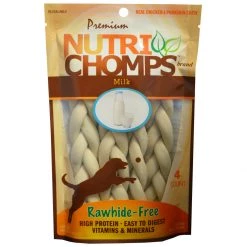 Nutri Chomps Braid Milk Flavor Dog Chews, NT012V
