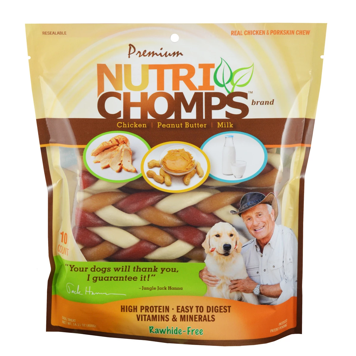 Nutri Chomps Mixed Ply Braids Dog Chews, NT055V 1 Nutri Chomps Mixed Ply Braids Dog Chews, NT055V