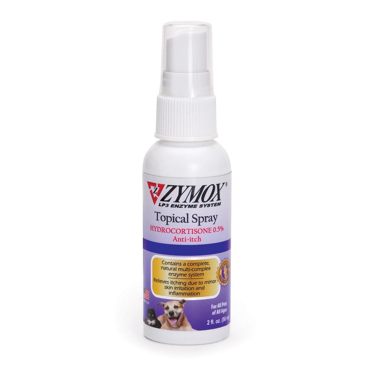 Zymox Topical Spray With 0.5% Hydrocortisone, RZTS0200W, 2 OZ 1 Zymox Topical Spray With 0.5% Hydrocortisone, RZTS0200W, 2 OZ