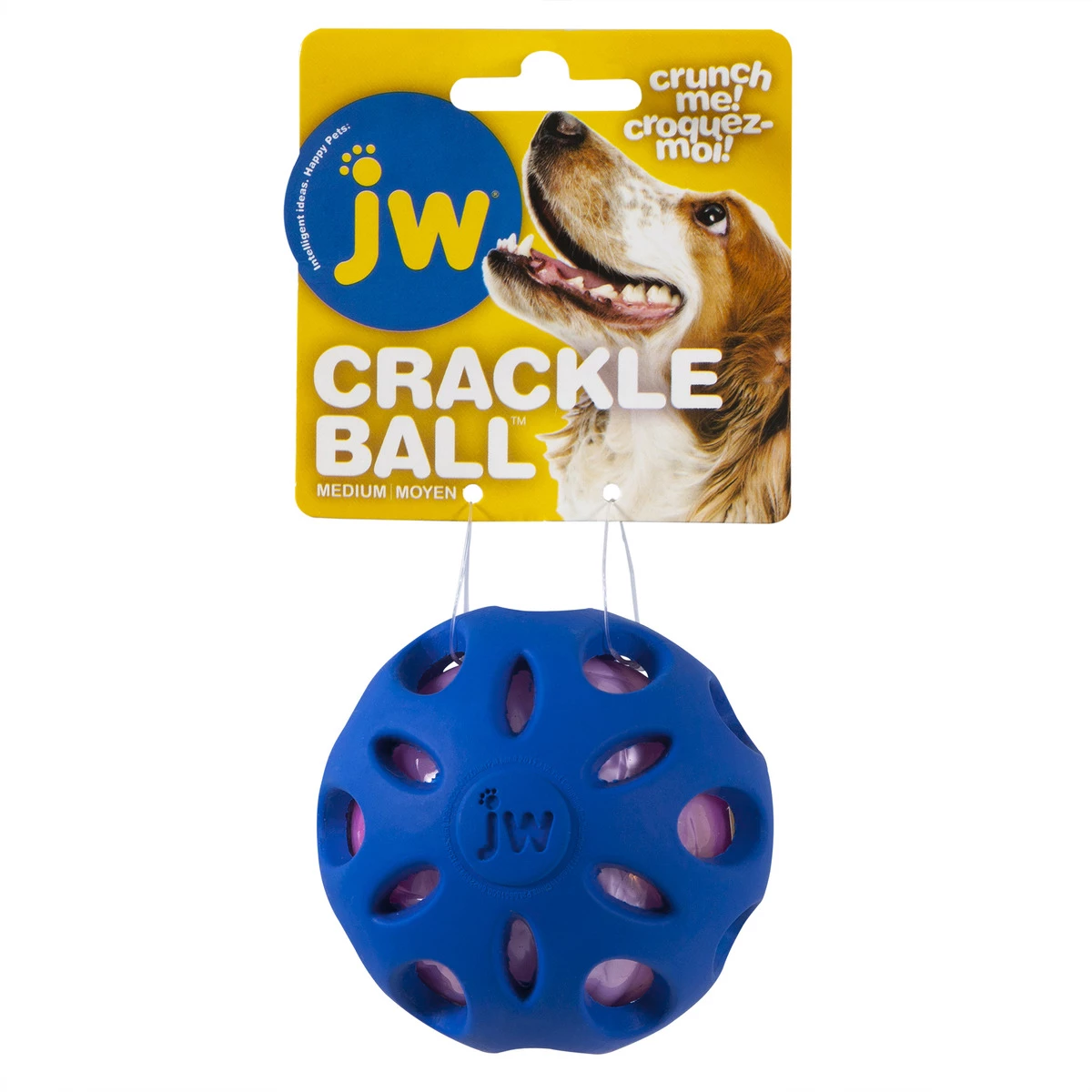 JW Pet Crackle Heads Crackle Ball, Medium, 47014 2 JW Pet Crackle Heads Crackle Ball, Medium, 47014 - Image 2