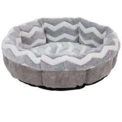 Petmate Snoozzy Hip As A Zig Zag Round Shearling, Gray / White, 21 IN, 7042701