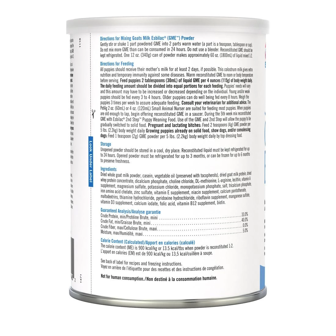 Esbilac Goats Milk Powder for Puppies, 99460, 12 OZ 1 Esbilac Goats Milk Powder for Puppies, 99460, 12 OZ