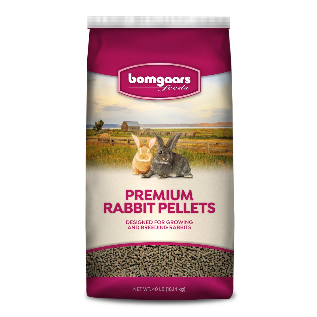 Bomgaars Feeds Premium Rabbit Pellets, 80932, 40 LB Bag 1 Bomgaars Feeds Premium Rabbit Pellets, 80932, 40 LB Bag