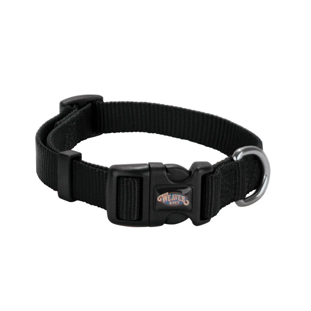 Weaver Pet Prism Snap & Go Adjustable Nylon Dog Collar, 07-0800-BK, Black, 5/8 IN x 9 IN - 13 IN 1 Weaver Pet Prism Snap & Go Adjustable Nylon Dog Collar, 07-0800-BK, Black, 5/8 IN x 9 IN - 13 IN