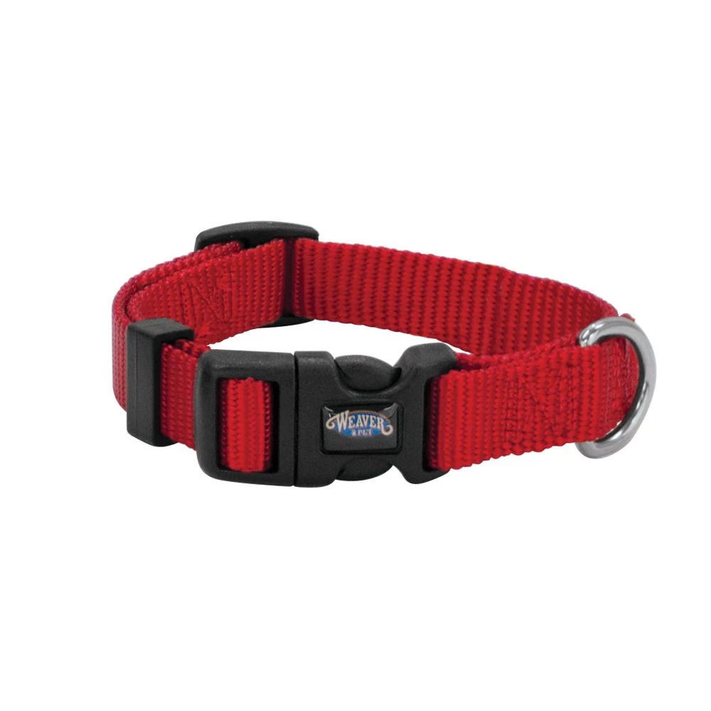 Weaver Pet Prism Snap & Go Adjustable Nylon Dog Collar, 07-0820-RD, Red, 1 IN x 17 IN - 25 IN 1 Weaver Pet Prism Snap & Go Adjustable Nylon Dog Collar, 07-0820-RD, Red, 1 IN x 17 IN - 25 IN
