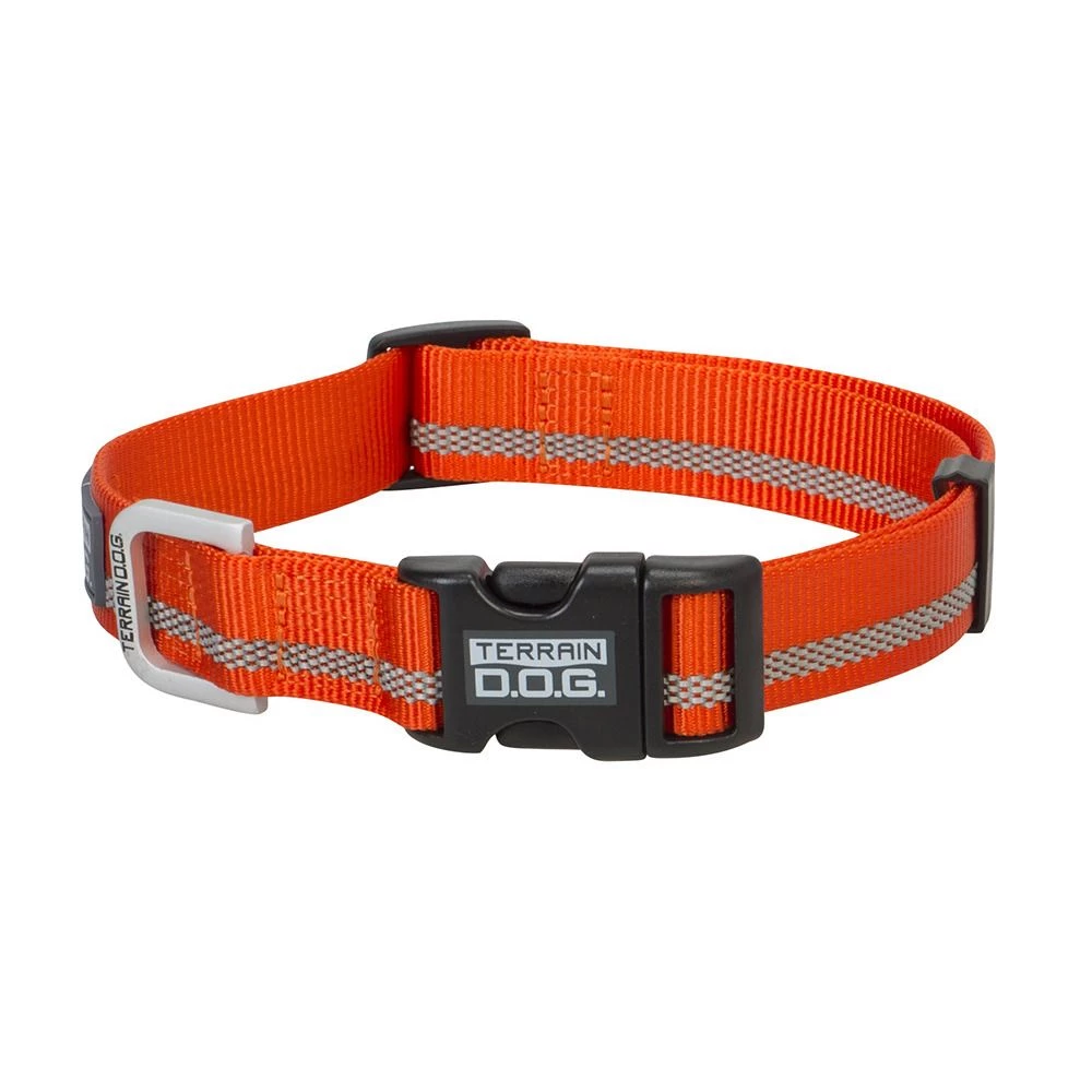 Terrain D.O.G. Reflective Snap-N-Go Adjustable Dog Collar, 07-0855-R3, Orange, 3/4 IN x 9 IN - 13 IN 1 Terrain D.O.G. Reflective Snap-N-Go Adjustable Dog Collar, 07-0855-R3, Orange, 3/4 IN x 9 IN - 13 IN