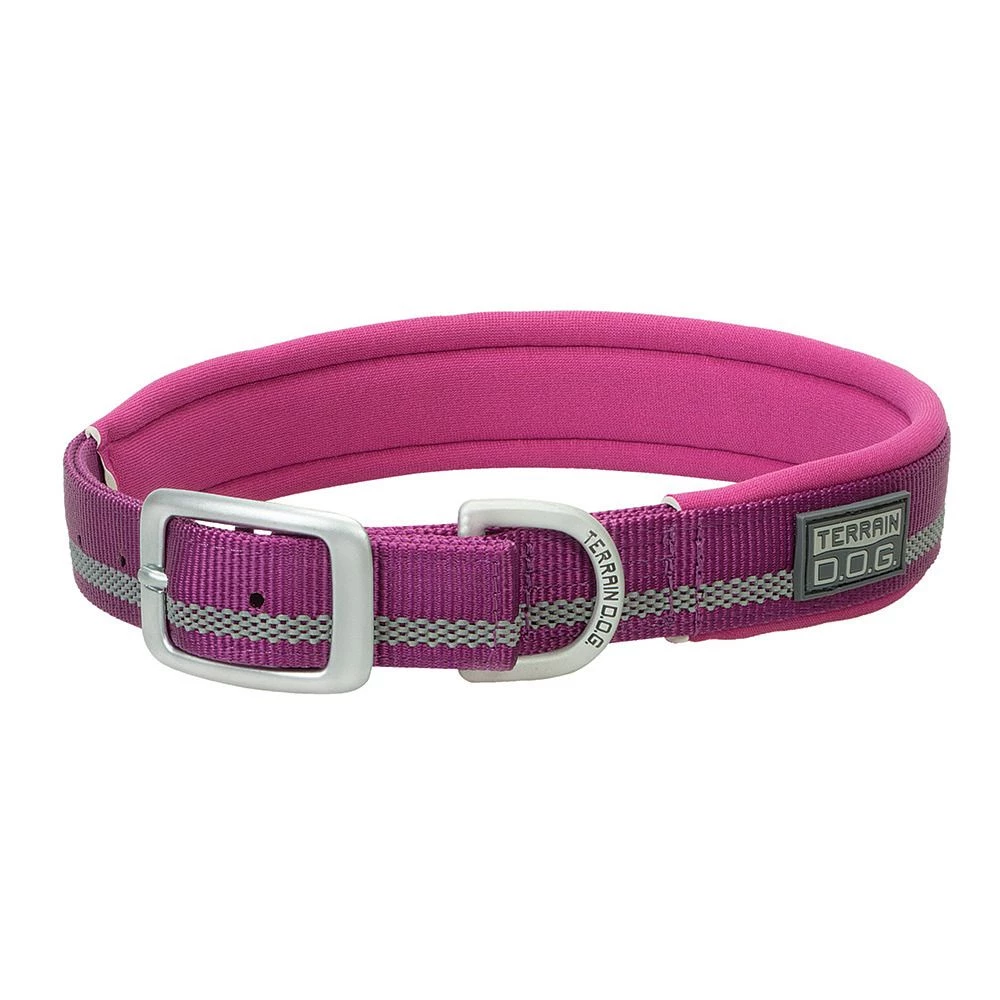 Terrain D.O.G. Reflective Neoprene Lined Dog Collar, 07-0861-R11-19, Purple, 1 IN x 19 IN 1 Terrain D.O.G. Reflective Neoprene Lined Dog Collar, 07-0861-R11-19, Purple, 1 IN x 19 IN