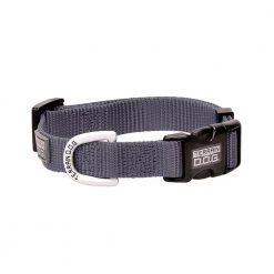 Terrain D.O.G. Nylon Adjustable Snap-N-Go Dog Collar, 07-0886-S4, Dark Grey, Medium