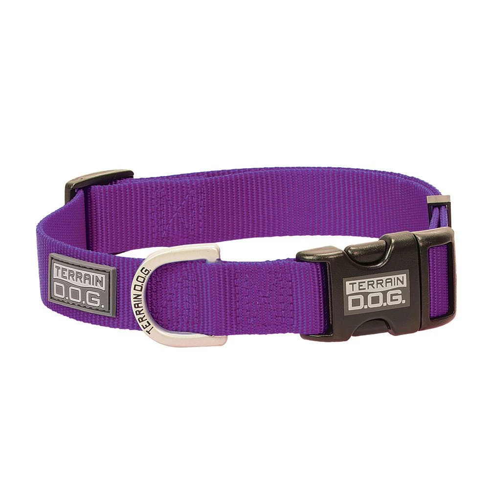 Terrain D.O.G. Nylon Adjustable Snap-N-Go Dog Collar, 07-0887-S11, Purple, Large 1 Terrain D.O.G. Nylon Adjustable Snap-N-Go Dog Collar, 07-0887-S11, Purple, Large