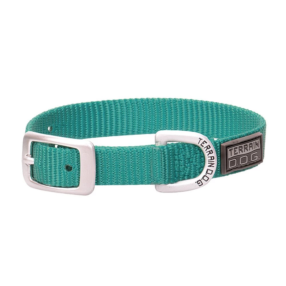 Terrain D.O.G. Nylon Single-Ply Dog Collar, 07-0930-S8-13, Mint, 5/8 IN x 13 IN 1 Terrain D.O.G. Nylon Single-Ply Dog Collar, 07-0930-S8-13, Mint, 5/8 IN x 13 IN