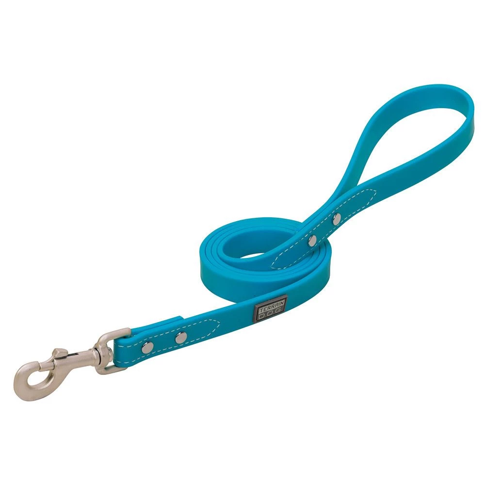 Terrain D.O.G. Brahma Webb Dog Leash, 07-3127-HB-4, Hurricane Blue, 3/4 IN x 4 FT 1 Terrain D.O.G. Brahma Webb Dog Leash, 07-3127-HB-4, Hurricane Blue, 3/4 IN x 4 FT