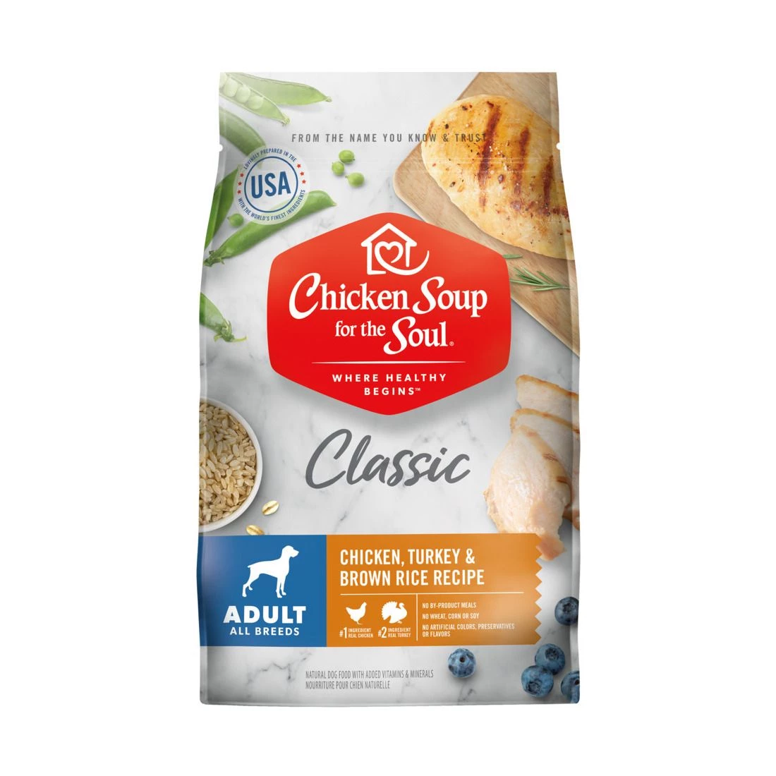 Chicken Soup For The Soul Mature Dry Dog Food Chicken, Turkey & Brown Rice Recipe, 9012384, 4.5 LB Bag 1 Chicken Soup For The Soul Mature Dry Dog Food Chicken, Turkey & Brown Rice Recipe, 9012384, 4.5 LB Bag