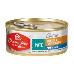 Chicken Soup For The Soul Adult Chicken & Turkey Pate Canned Cat Food, 9012896, 5.5 OZ Can