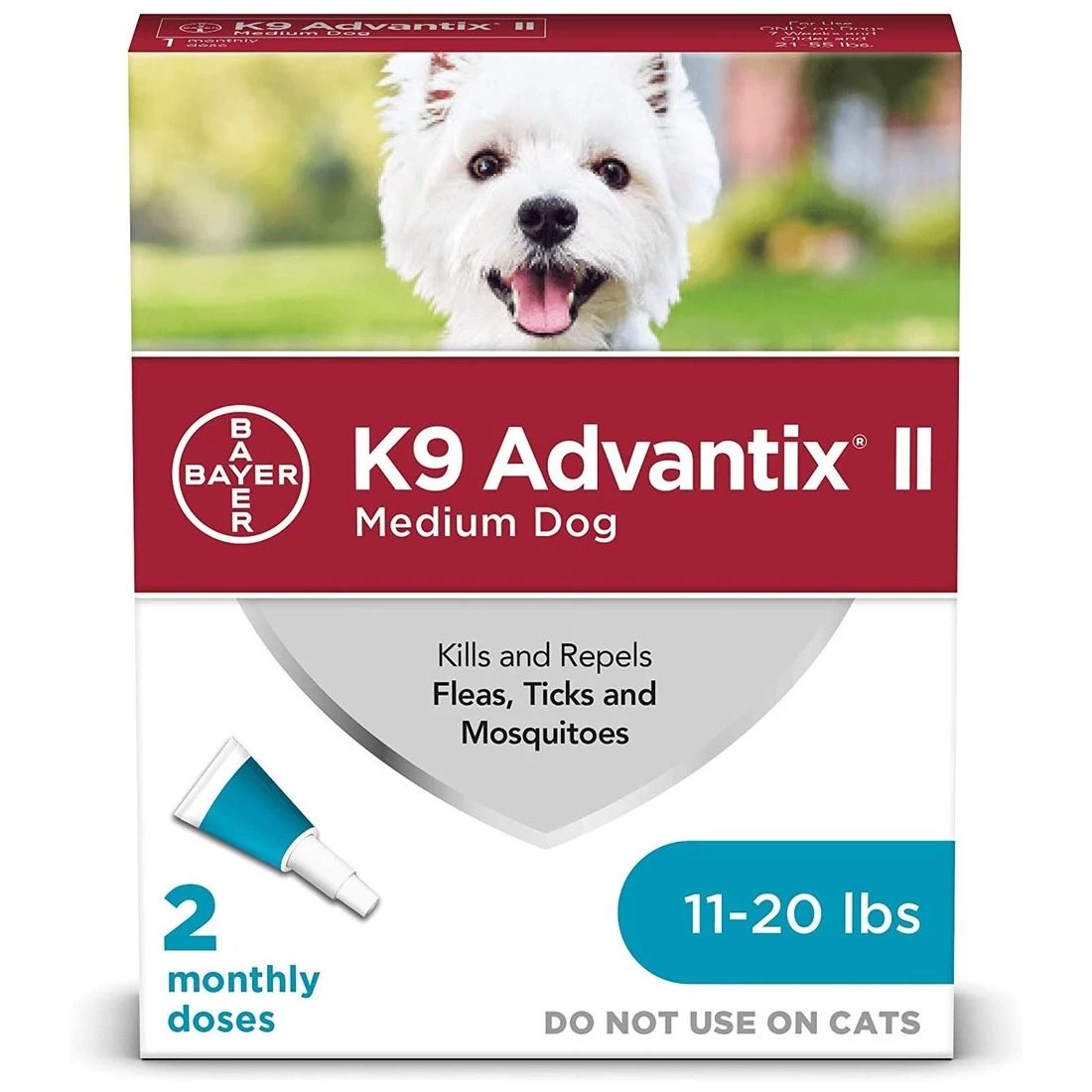 K9 Advantix II Flea, Tick, Mosquito Prevention for Medium Dogs 11-20 LB, 2-Doses, 9060631 1 K9 Advantix II Flea, Tick, Mosquito Prevention for Medium Dogs 11-20 LB, 2-Doses, 9060631