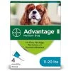 Advantage II Topical Flea Treatment for Medium Dogs 11-20 LB, 4-Doses, 9202673