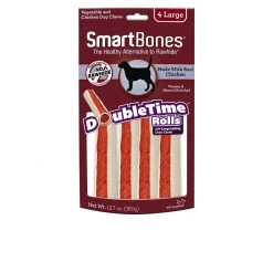 Smartbones DoubleTime Rolls- Chicken Large 4-Pack, SBDT-02023, 12.7 OZ