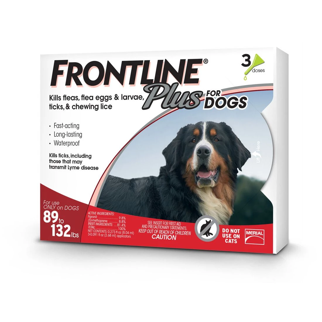 Frontline Plus Flea and Tick Treatment for X-Large Dogs 89 - 132 LB, 00713 1 Frontline Plus Flea and Tick Treatment for X-Large Dogs 89 - 132 LB, 00713