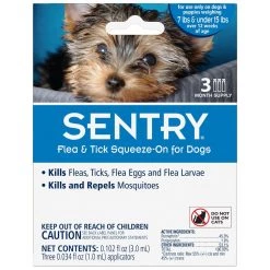 Sentry Flea & Tick Squeeze-On for Dogs Under 15 LB, 02362
