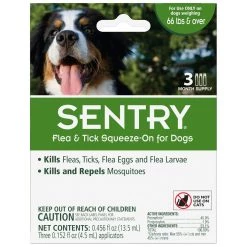 Sentry Flea & Tick Squeeze-On for Dogs Over 66 LB, 02365