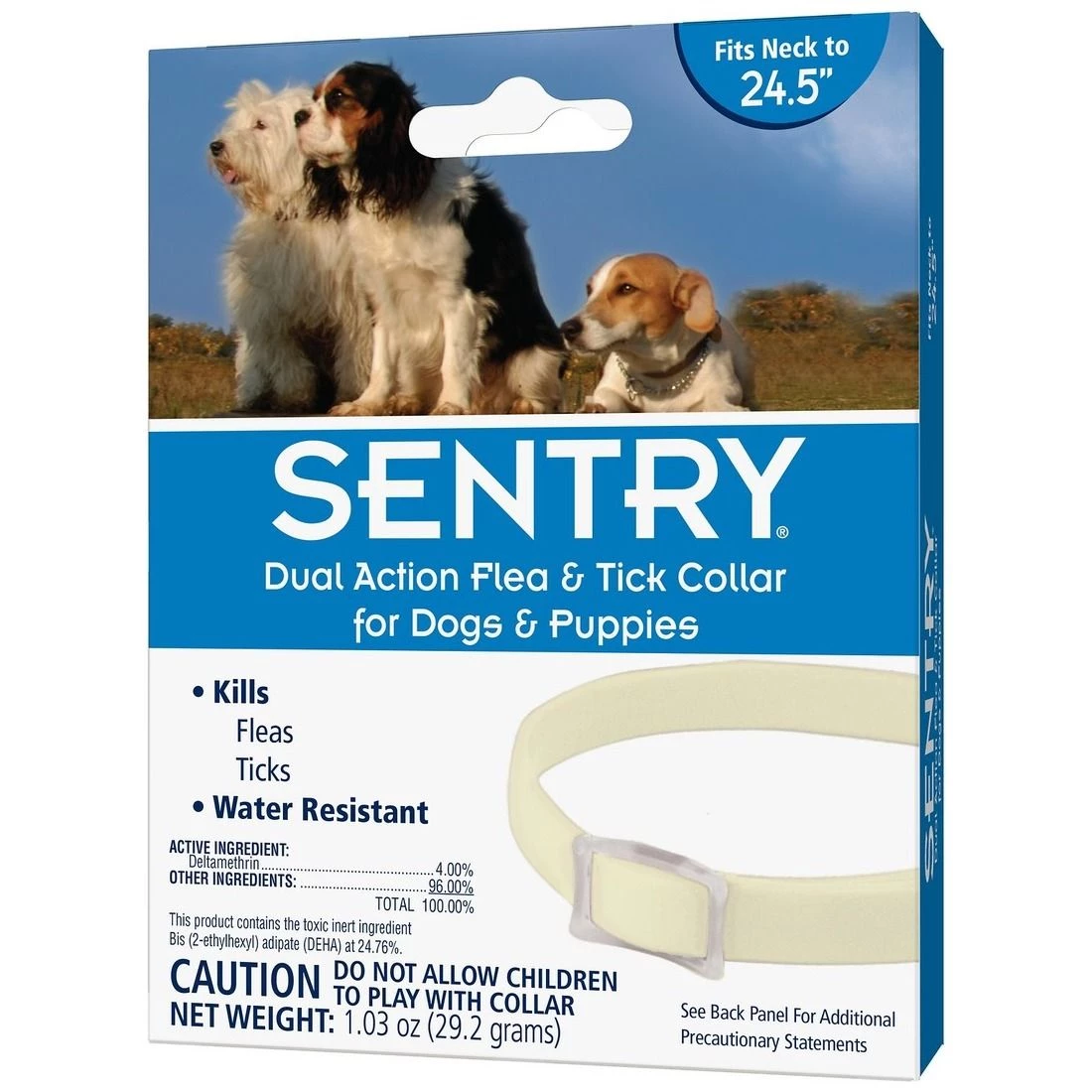 Sentry Dual Action Flea & Tick Collar for Dogs, up to 24.5 IN, 03285 1 Sentry Dual Action Flea & Tick Collar for Dogs, up to 24.5 IN, 03285