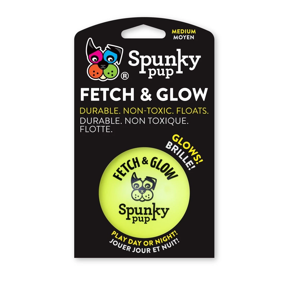 Spunky Pup Fetch & Glow Medium Ball, 1948 1 Spunky Pup Fetch & Glow Medium Ball, 1948