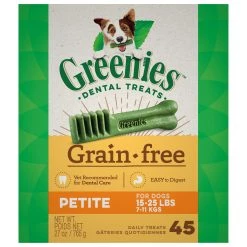 Greenies Grain Free Natural Dog Dental Care Dog Treats for Petite Dogs, 10122361, 27 OZ Bag
