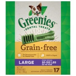 Greenies Grain Free Natural Dog Dental Care Dog Treats for Large Dogs, 10122365, 27 OZ Bag