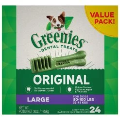 Greenies Original Natural Dog Dental Care Dog Treats for Large Dogs, 10123662, 36 OZ Bag