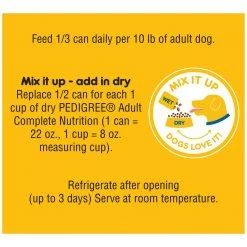 Pedigree Adult Canned Wet Dog Food Chopped Ground Dinner with Chicken, 10141837, 22 OZ Can -Pets Sales Store sftp a s assets20201021000000112