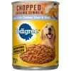 Pedigree Adult Canned Wet Dog Food Chopped Ground Dinner Combo with Chicken, Beef & Liver Flavor, 10148429, 13.2 OZ Can