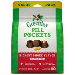 Greenies Pill Pockets Hickory Smoke Flavor Dog Treats, 10151050, 15.8 OZ Bag