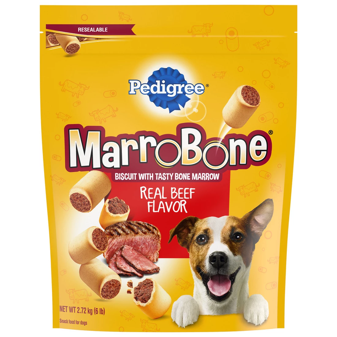 Pedigree Real Beef Flavor Crunchy Dog Biscuit Treats, 10165366, 6 LB Bag 1 Pedigree Real Beef Flavor Crunchy Dog Biscuit Treats, 10165366, 6 LB Bag